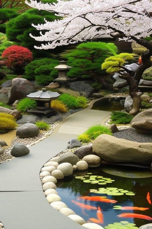 Vườn nhật hồ koi - zion's